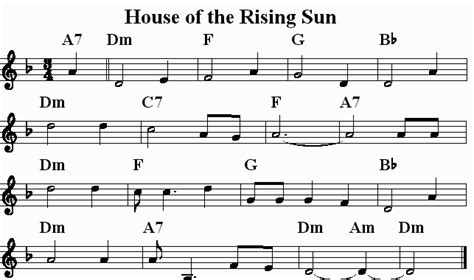There is a House in New Orleans Chords .